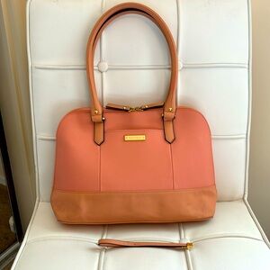 Lovely Tignanello Leather Satchel. Beautiful pink/peach color. Never used / NWOT